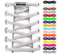 SULPO Cordones elasticos con cierre rápido de metal - Cordones elasticos zapatillas deporte - Cordones silicona sin atar para niños y adultos - Cordones converse - Cordones redondos sin nudo