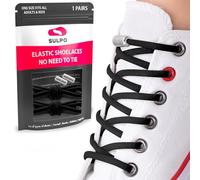 SULPO Cordones elasticos con cierre rápido de metal - Cordones elasticos zapatillas deporte - Cordones silicona sin atar para niños y adultos - Cordones converse - Cordones redondos sin nudo