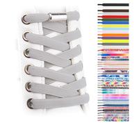 SULPO Cordones elásticos con cierre rápido de metal - Zapatillas deporte - Sin atar para niños y adultos - Converse - Planos sin nudo