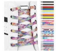 SULPO cordones elásticos - Cordones planos sin atar - Cordones coloridos de cierre rápido - cordones zapatillas deporte - cordones elasticos niños - atacadores elasticos