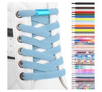 SULPO cordones elásticos - Cordones planos sin atar - Cordones coloridos de cierre rápido - cordones zapatillas deporte - cordones elasticos niños - atacadores elasticos