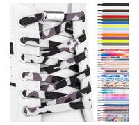 SULPO cordones elásticos - Cordones planos sin atar - Cordones coloridos de cierre rápido - cordones zapatillas deporte - cordones elasticos niños - atacadores elasticos