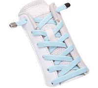 SULPO Cordones elásticos sin atar, elásticos, con cierre de metal, azul claro, Einheitsgröße