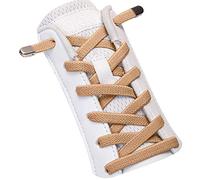 SULPO Cordones elásticos sin atar, elásticos, con cierre de metal, marrón claro, Einheitsgröße