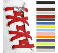 SULPO Cordones planos sin atar, cierre de hebilla, cierre rápido, cordones elásticos, cordones de goma, cordones para niños y adultos