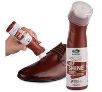 SULPO crema zapatos marrón - betun para zapatos - crema zapatos cuero - con base de agua- acondicionador de cuero - crema limpiadora zapatillas -aplicador de esponja - 75ml