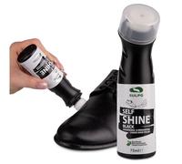 SULPO crema zapatos negro - betun para zapatos - crema zapatos cuero - con base de agua- acondicionador de cuero - crema limpiadora zapatillas -aplicador de esponja - 75ml