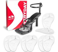 SULPO juego de 4 pares de plantillas para chanclas - soporte para los dedos - absorción de impactos adicional para zapatos de verano - ayuda con el dolor de los dedos - para chanclas incómodas