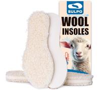 SULPO Pack 2 Pares Plantillas de Invierno para niños - Capa Superior de Lana de Oveja Natural y parte Inferior de Espuma de Látex - Calientes, Absorben Impactos, Duraderas - Térmicas Aislantes