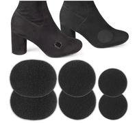 SULPO Parche protector de talón y reparación para zapatos - Reparación de talón y tapa trasera - Parche de reparación de zapatillas, 6 unidades, color negro