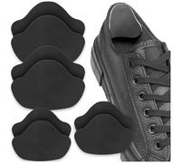 SULPO Parches de reparación y protección para zapatos - Parche autoadhesivo para reparación de talón y tapa trasera, parche de reparación de zapatillas, 4 pares, color negro