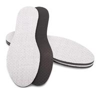 SULPO Plantillas antitranspirantes para zapatos 2 pares - plantillas ligeras de carbón activado - transpirables - para la sudoración de los pies - Absorción de olores - para zapatos de trabajo,