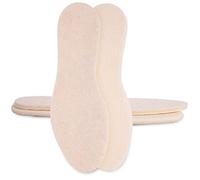 SULPO Plantillas de Invierno con Lana de Oveja - Plantillas Térmicas de Fieltro Gruesas y Cálidas - 80% Lana de Oveja Natural, 20% Poliéster - Rígidas y Duraderas - Talla 36-47, Pack de 2 pares