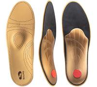 SULPO Plantillas ortopédicas - Plantillas cómodas para zapatos de piel auténtica con arco para el pie plano y las molestias metatarsianas - Plantillas para zapatos para hombre y mujer, 1 par (42)