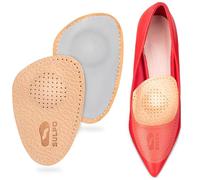 SULPO Plantillas ortopédicas - Plantillas para zapatos - Plantillas para pies planos - Medias plantillas de cuero para el antepié y el metatarsalgia - Soporte del arco transversal - 37/38