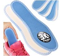 SULPO Plantillas para hombre y mujer, lavables y reutilizables, con innovadoras plantillas HIGH-TEC THERMOCOOL - Plantillas para zapatos para hombre y mujer (3 pares de ribetes, 45)