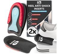 SULPO Taloneras de gel para fascitis plantar y espolón calcáneo, plantillas talón ortopédicas, alivio del dolor, transpirables y antideslizantes, hombre y mujer 40-46, 2 pares