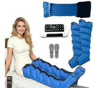 SULQING Botas Presoterapia para Casa Abdomen y Piernas,Masajeador De Piernas,Alivia Dolor,8 Niveles Presion 1-60mins,Silencioso,Mando Inalambrico,Purga Auto,circulacion