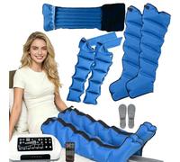 SULQING Botas Presoterapia para Casa Abdomen y Piernas,Masajeador De Piernas,Alivia Dolor,8 Niveles Presion 1-60mins,Silencioso,Mando Inalambrico,Purga Auto,circulacion