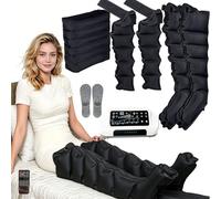 SULQING Botas Presoterapia Piernas y Abdomen Brazos,6 Camaras Masajeador Piernas,Zonas Personalizables,8 Niveles de Presion 1-60mins,Silencioso,Alivia Dolor,Mando Inalambrico