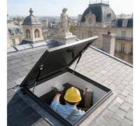 SULQING Claraboya Techo Tejado con Pestillo︱Trampilla De Mantenimiento De Techo︱Trampilla De Inspección De Acero Galvanizado︱Sótanos Escotilla/Trampilla Acceso Techo︱para Ático