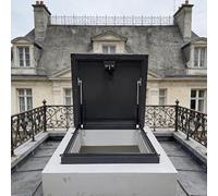 SULQING Claraboya Trampilla De Techo︱Trampilla De Techo con Escalera︱Sótanos Escotilla/Trampilla Acceso Techo con Pestillo︱Trampilla De Cubierta︱para Ático Patio Sótano Bodega