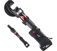 SULQING Herramienta De Crimpado Hidráulico Recargable 18 v︱Herramienta De Crimpado Hidráulica Eléctrica con 12 Troqueles︱Crimpadora De Cable Alimentada por Batería para Terminal De Cobre