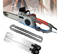 SULQING Máquina Cortadora para Granito y Hormigón Armado ︱Motosierra De Mano para Cortar Muros con Bomba De Agua︱ Motosierra Eléctrica para Muros︱ 2 Cadenas y 2 Barras Guía para Cortar Hormigón