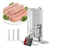 SULQING Maquina De Embutir Chorizos︱Embutidora De Chorizos Electrica︱ Máquina para Embutir Salchichas De Acero Inoxidable ︱con 3 Tubos De Relleno 13mm/19mm/32mm︱Cuerpo Desmontable