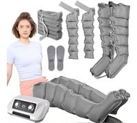 SULQING Masajeador Piernas 6 Cámaras ︱Drenaje Linfatico Piernas︱Presoterapia Profesional︱ para Dolor y Circulación Sistema Piernas Brazos Cintura Alivia Dolor Muscular（Paquetes Combinados Opcionales）