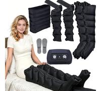 SULQING Presoterapia Abdomen y Piernas | Botas Presoterapia para Casa | Lipedema Máquina 6 Cámaras | Presión Regulable 0-240 mmHg, Temporizador 0-30 Min | Alivia Piernas y Pies Cansados