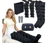 SULQING Presoterapia para Casa | Botas Presoterapia Piernas y Abdomen | Máquina Masajeador Profesional 6 Cámaras | Presión Regulable 0-240 mmHg, Temporizador 0-30 Min | Drenaje Linfático