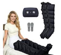 SULQING Presoterapia para Casa | Botas Presoterapia Piernas y Abdomen | Máquina Masajeador Profesional 6 Cámaras | Presión Regulable 0-240 mmHg, Temporizador 0-30 Min | Drenaje Linfático