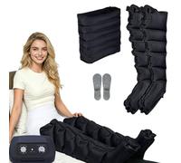 SULQING Presoterapia para Casa | Botas Presoterapia Piernas y Abdomen | Máquina Masajeador Profesional 6 Cámaras | Presión Regulable 0-240 mmHg, Temporizador 0-30 Min | Drenaje Linfático
