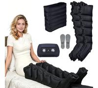 SULQING Presoterapia Piernas y Abdomen 6 Cámaras | Botas Presoterapia para Casa | Máquina Profesional | Presión Regulable 0-240 mmHg, Temporizador 0-30 Min | Mejora Circulación Sanguínea