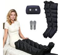 SULQING Presoterapia Piernas y Abdomen 6 Cámaras | Botas Presoterapia para Casa | Máquina Profesional | Presión Regulable 0-240 mmHg, Temporizador 0-30 Min | Mejora Circulación Sanguínea