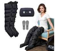 SULQING Presoterapia Piernas y Abdomen Profesional | Botas Presoterapia para Casa | 6 Cámaras Máquina | Presión Regulable 0-240 mmHg, Temporizador 0-30 Min | Mejora Circulación Sanguínea