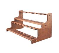 SULQING Soporte de madera para pipa de tabaco para 16 pipas de tabaco, hecho a mano de madera maciza, estante para pipas de doble capa de gran capacidad
