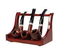 SULQING Soporte para Estante de Pipas - Soporte de Madera para 3 Pipas - Accesorios para Pipas para Fumar Soporte para Pipas - Soporte para Pipas para Fumar Estantes de exhibición