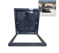 SULQING Trampilla De Ático︱Aleación Aluminio Trampilla con Pestillo︱Tapa De Trampilla De Mantenimiento De Techo︱Ventana De Techo︱para Ático Patio Sótano Bodega