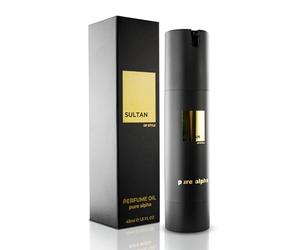 Sultan of Style Aceite de perfume Pure Alpha para hombre - Aroma especiado y fresco - 100% sin alcohol - Aceites esenciales para el cuidado personal - Regalos para hombre