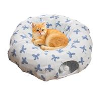 Sulxyi Donut para Gatos,Antideslizante deformable Interactivo,Cueva para felinos Tipo Dona y Cama para Gatitos - para Razas Pequeñas Grandes, para Aburrimiento, Dormir, Interior, Salón, Viaje