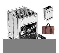 Sulxyi Estufa De Cocina Para Camping - Quemador Plegable para Exterior | Estufa De Leña Para Cocinar En Campamentos,Para Mochileo Jardín Trasero Patio Excursionismo Picnic Familia Amigos