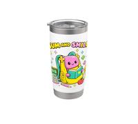 Sum and Smile - Mochila de matemáticas, diseño de regreso a clases Vaso térmico de acero inoxidable de doble pared