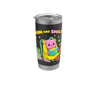 Sum and Smile - Mochila de matemáticas, diseño de regreso a clases Vaso térmico de acero inoxidable de doble pared