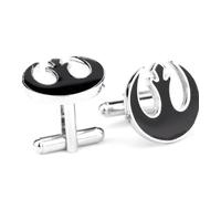 SUMA SHOP Movie Design compatible para Star Wars Stormtrooper Gemelos For Los Hombres De Calidad Material Cobre Color Plata Enlaces De Pulsera, S, Metal, Zafiro sintético