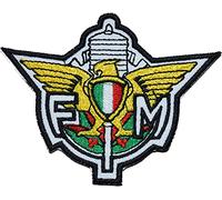 SUMA SHOP Parche bordado Ropa Fim Federación Italiana Motociclistas Termoadhesivo 9 x 6,8 cm