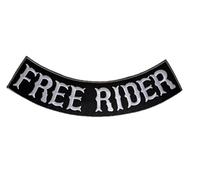 Suma Shop Parche bordado termoadhesivo - Big Patch - Free Rider XL para motorista bordado chaquetas Motorcycle, para chaleco de moto, de Iron-On para decorar ropa de moto, chaleco DIY