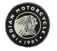 SUMA SHOP - Parche de moto india, diseño de motocicleta india, accesorios para motocicletas indias, color blanco, 24 cm