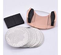 SUMAG Magietricks 10 piezas Palming Coins magia trucos de magia superdelgadas monedas mágicas cerca de la calle ilusión accesorios aparecer/desaparecen magos etapa accesorios (Morgan versión con